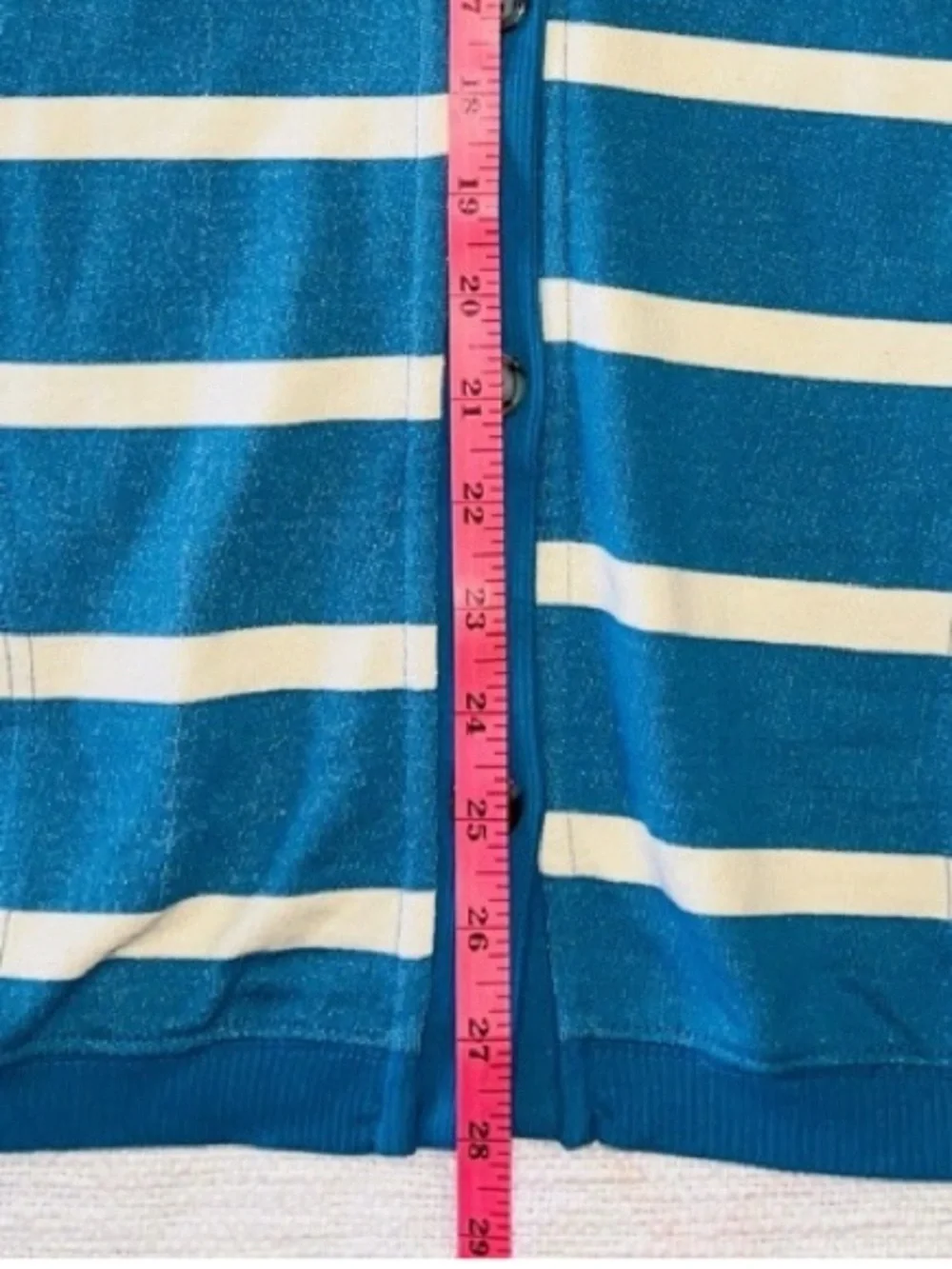 Free People We the Free Classic Striped Cardigan in Teal Combo Size Small